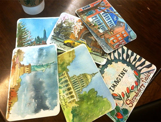 Greetings from Abroad on Hahnemühle Watercolour postcards - Hahnemühle Blog