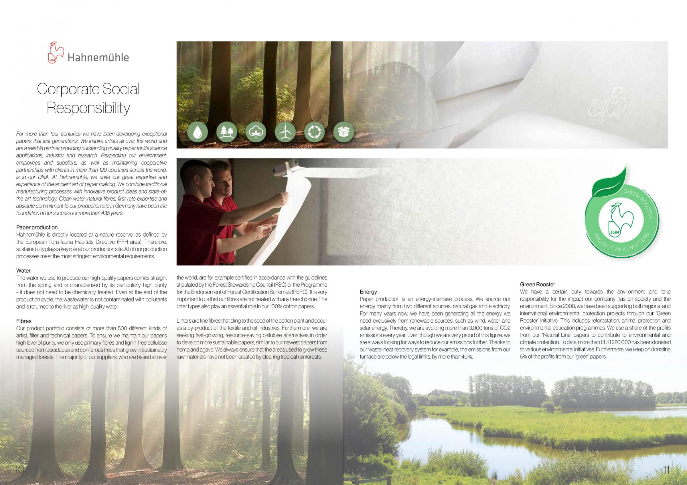 Corporate Social Responsibility (Water, Resources, Energy, Production) - Hahnemühle Magazine photokina Edition 2020