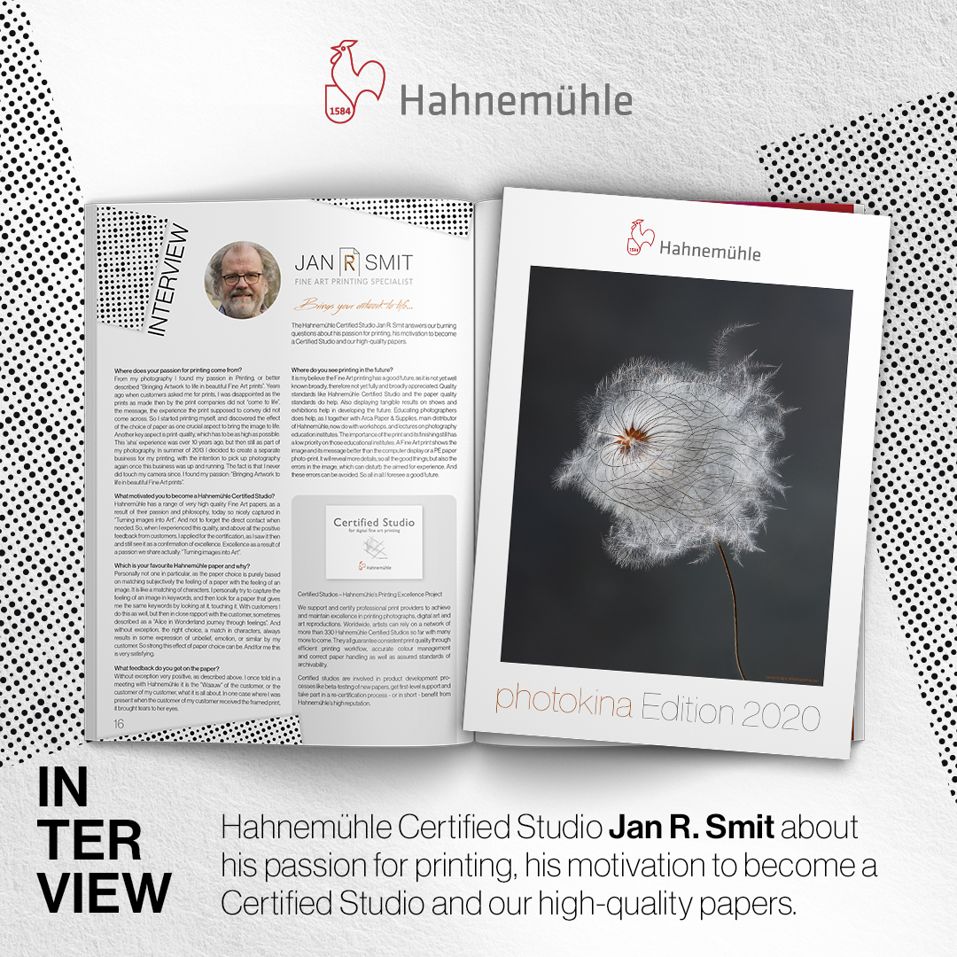 Feed Post - Certified Studio Jan R. Smit - Hahnemühle Magazine photokina Edition 2020