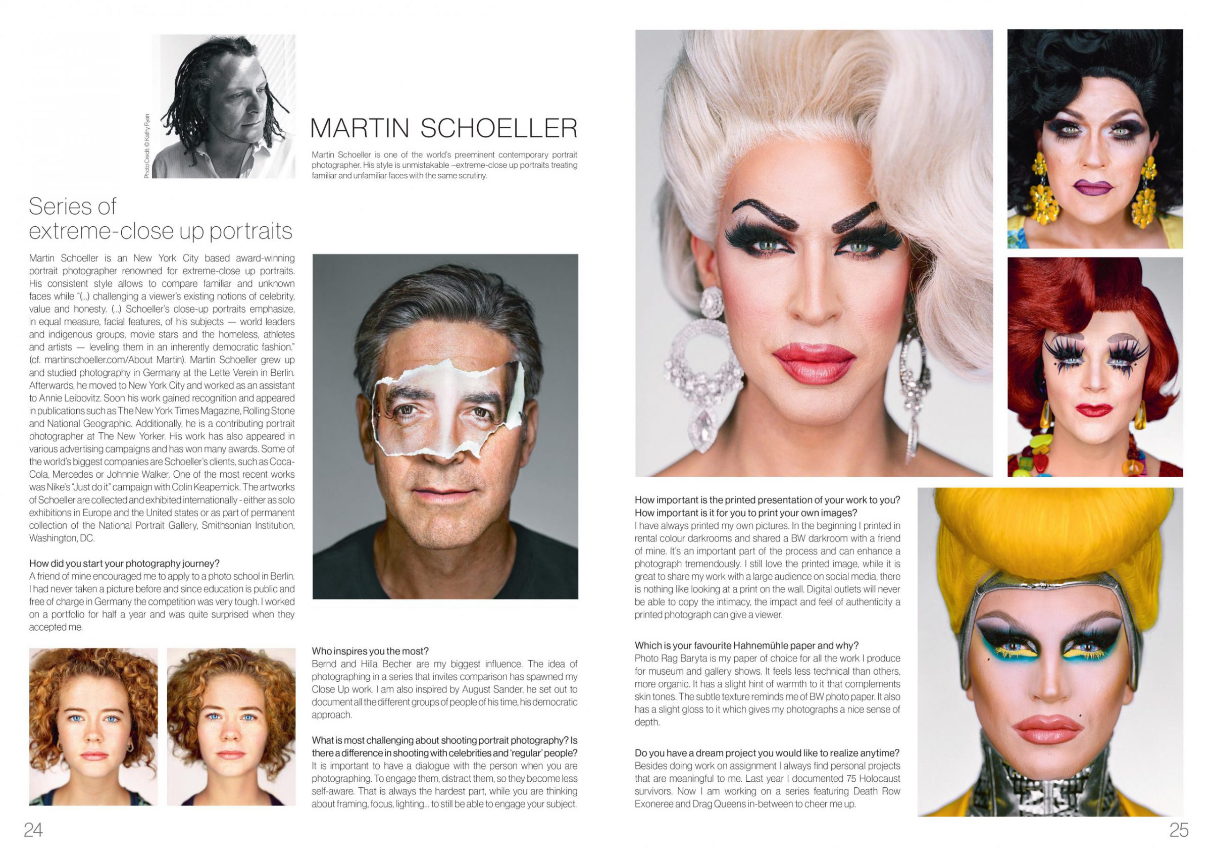 Close-Up Portraits by Martin Schoeller - Hahnemühle Magazine photokina Edition 2020