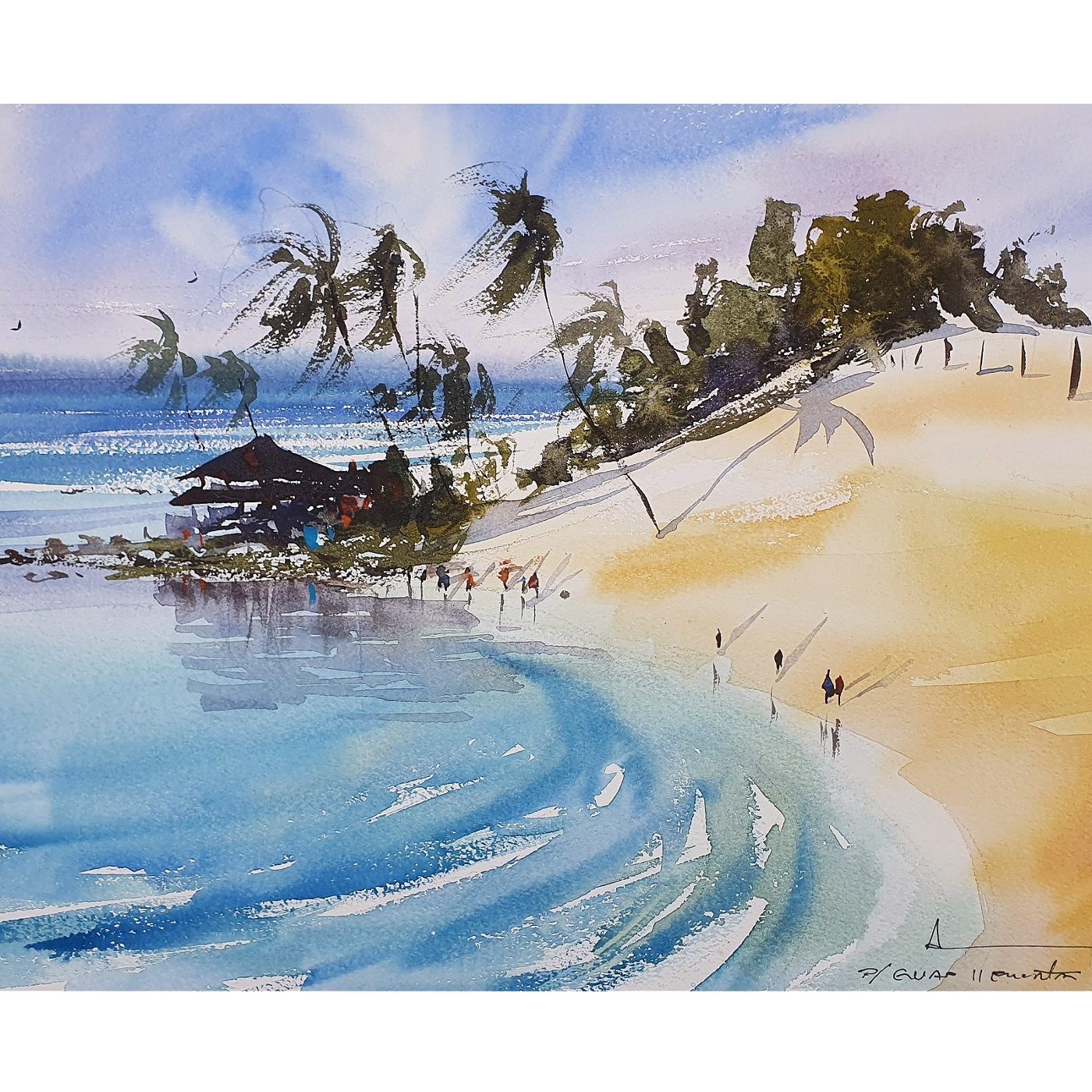 Ari de Goes paints on Hahnemühle artist paper