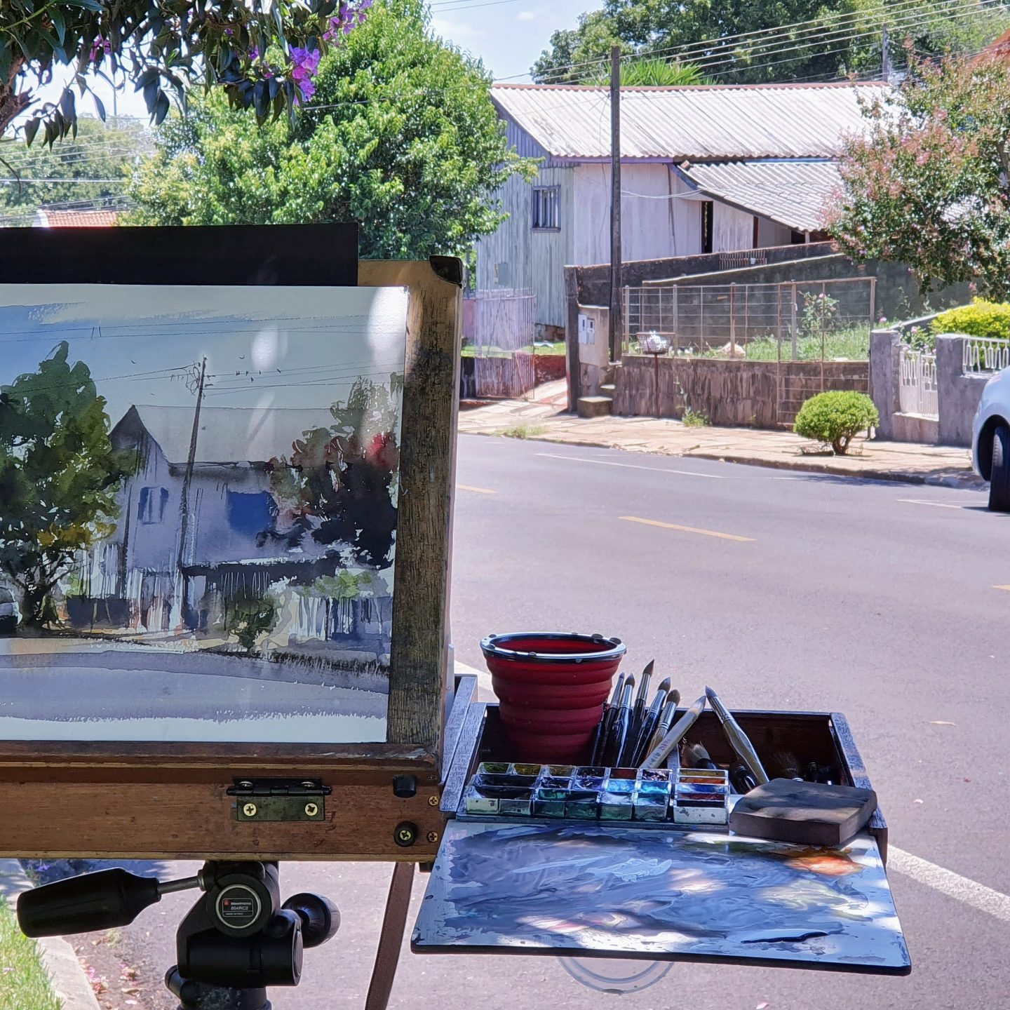 Ari de Goes paints on Hahnemühle artist paper