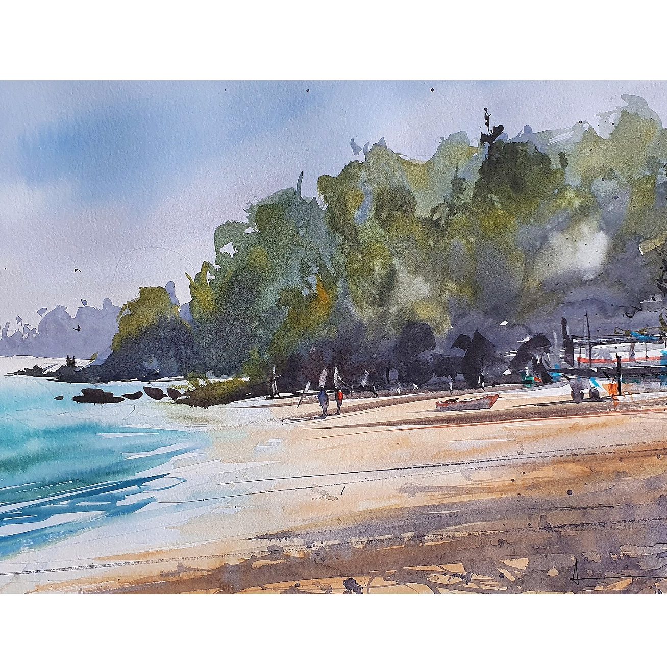 Ari de Goes paints on Hahnemühle artist paper