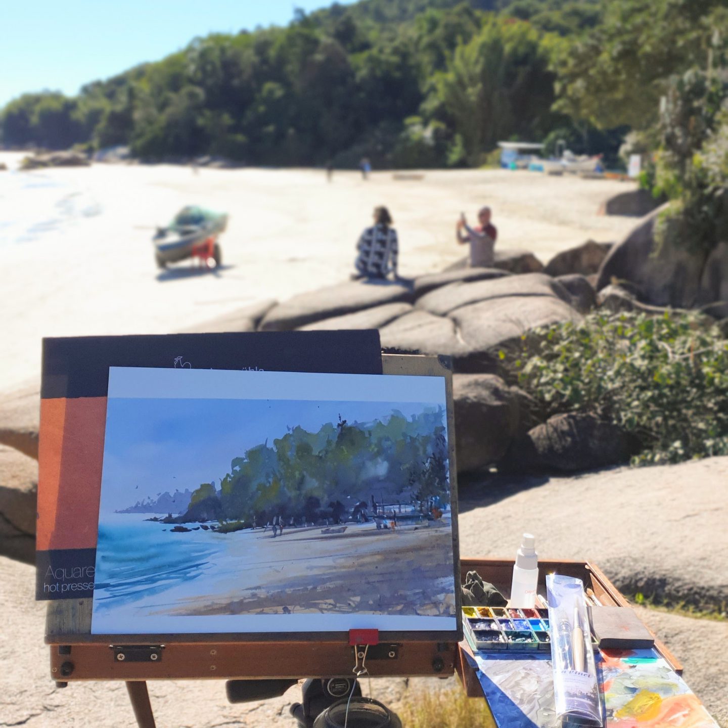 Ari de Goes paints on Hahnemühle artist paper