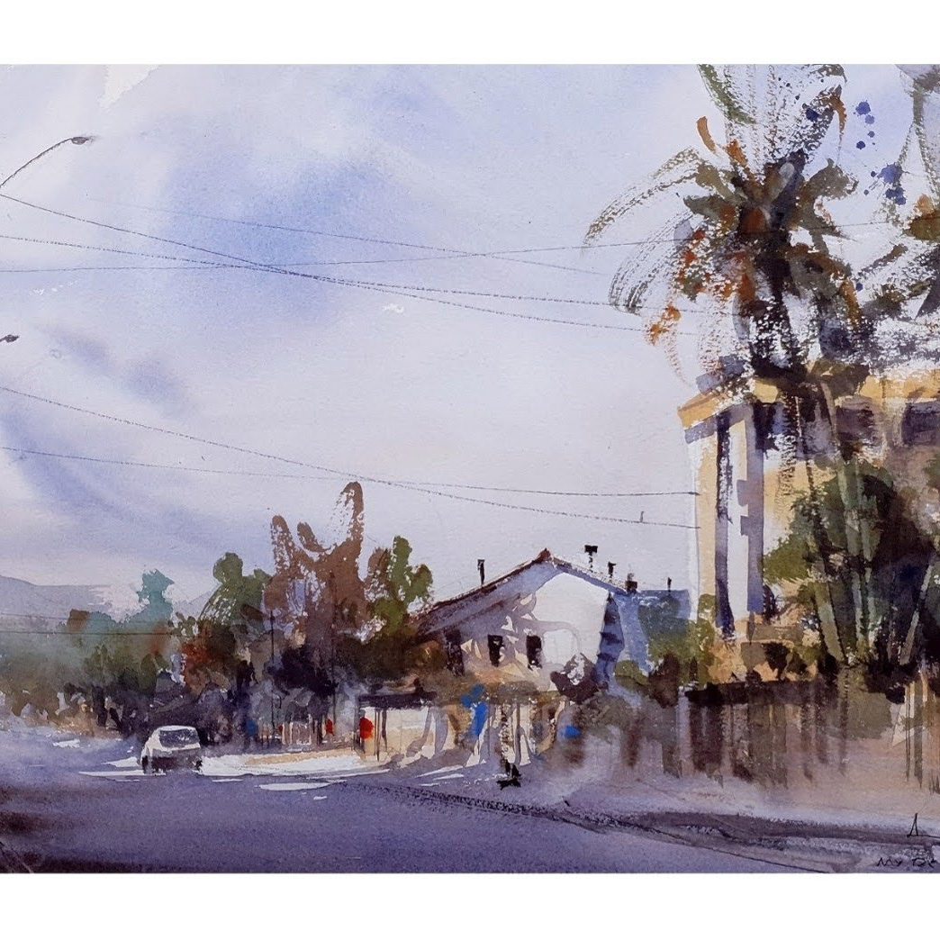 Ari de Goes paints on Hahnemühle artist paper