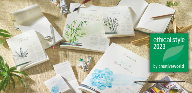 Papers made from plant fibres from Hahnemühle at Creativworld 2023