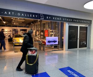 Collector´s items at Stuttgart Airport: Car Art Photographs and fines writing accessoires