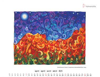 Hahnemühle Art Calendar 2024 April Franziska Zimmermann