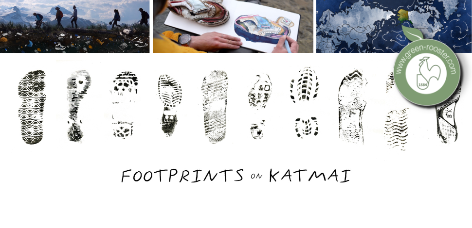 Hahnemühle Green Rooster Project 2023 Footprints on Katmai film on ocean clean up