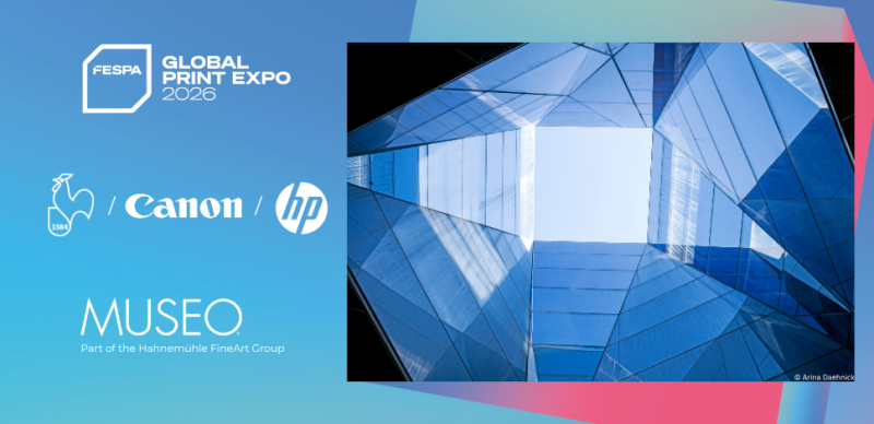 Hahnemühle FineArt Papers at Canon and HP at FESPA and Museo Papers with Commercial Printing, Visual Communication and Packaging Applications