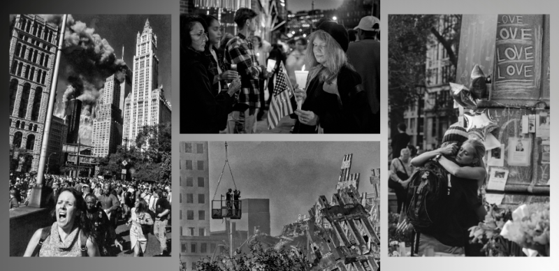 « 11 septembre – 25 ans », imprimé à l'occasion du 250e anniversaire des États-Unis sur du papier Hahnemühle Hemp ©Helmut Fricke