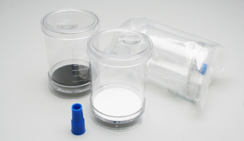 Sterile monitors with magnifier facilitate manual counting of colonies!