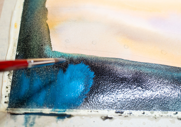 NassinNass Technik mit Marina Abramova auf Leonardo1 Hahnemühle Blog