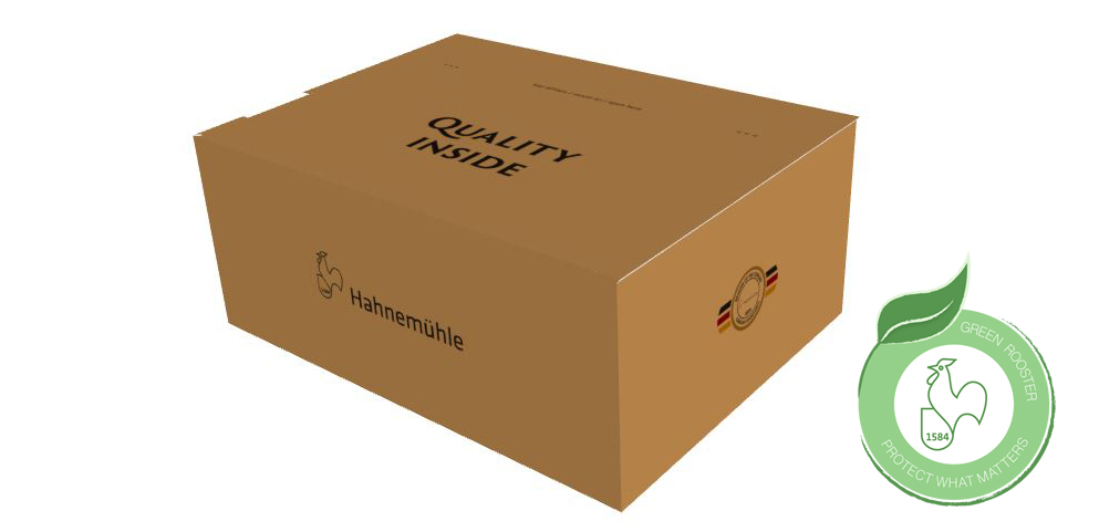 Hahnemühle Verpackung Nachhaltigkeit Digitaldruck Green Rooster Hahnemühle Verpackung Nachhaltigkeit Digitaldruck Green Rooster