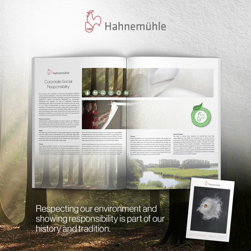 Feed Post - Corporate Social Responsibility - Hahnemühle Magazin photokina Edition 2020