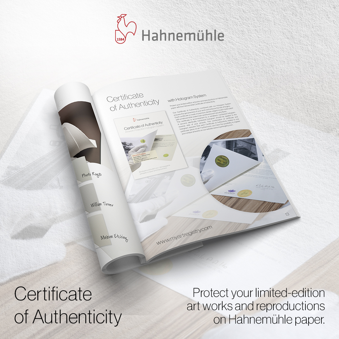 Feed Post - Echtheitszertifikate mit Hologramm - Hahnemühle Magazin photokina Edition 2020