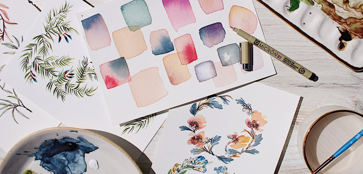 Botanical Watercolour by Sarah Simon @TheMintGardener Botanical Watercolour by Sarah Simon @TheMintGardener