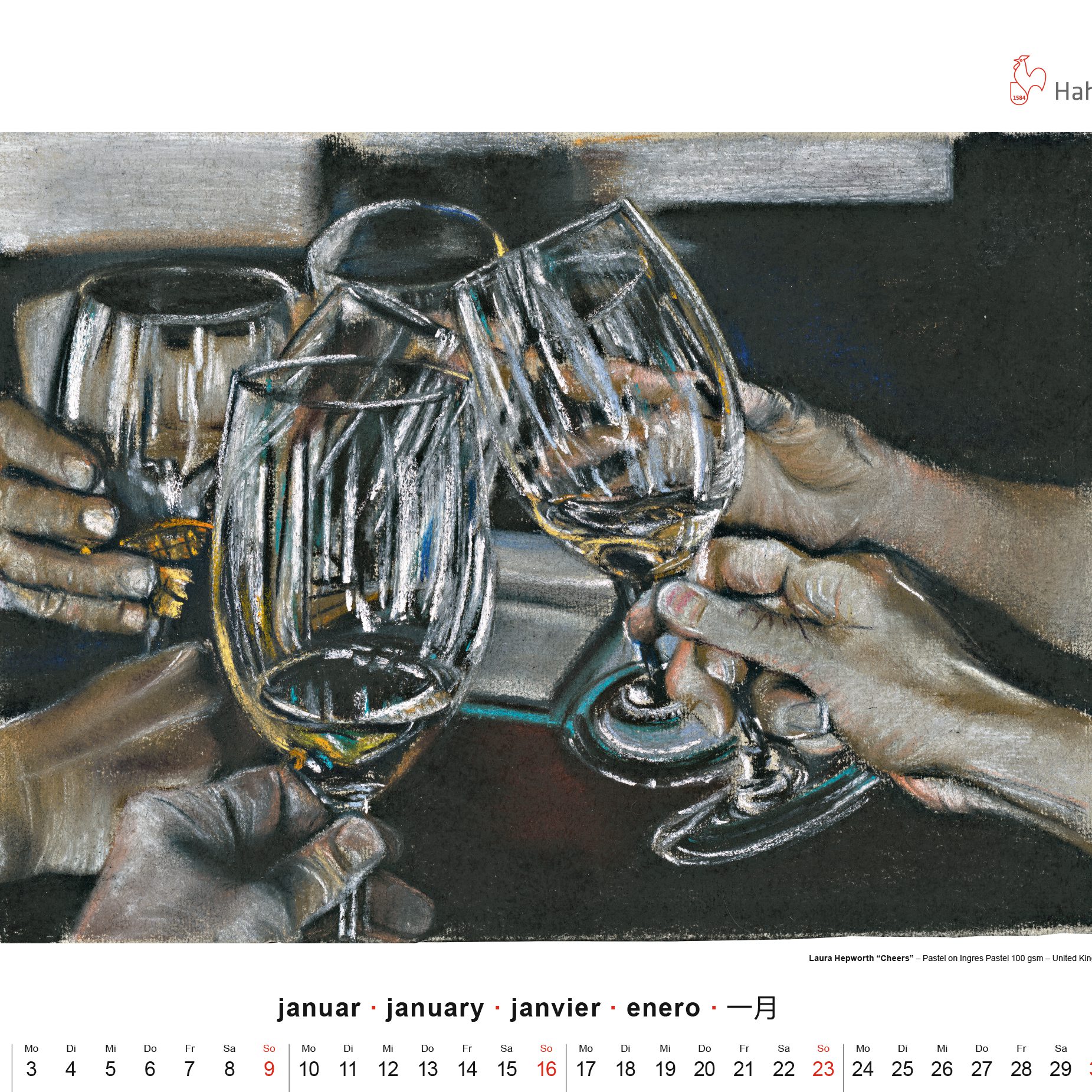 Hahnemühle Kunstkalender 2022: Laura Hepworth "Cheers"