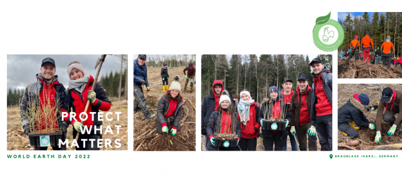 World Earth Day 2022 Baumpflanzaktion von Hahnemühle Azubis