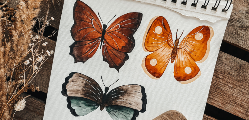 Watercolour Schmetterlinge Beitragsbild