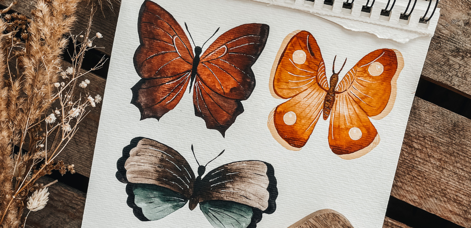 Watercolour Schmetterlinge Beitragsbild