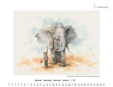 Hahnemühle Kunstkalender 2024 Januar Celine Heidie Hermanto