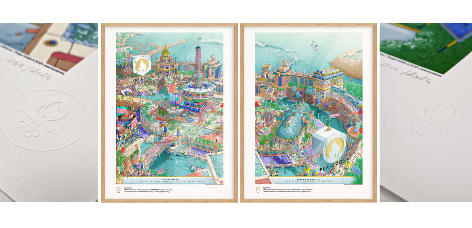 Olympia Paris 2024 Premium Poster auf Hahnemühle Hemp gedruckt Offizielle Olympia Paris 2024 Premium Poster als limitierte Editionen von 2024 Stück auf Hahnemühle Hemp gedruckt