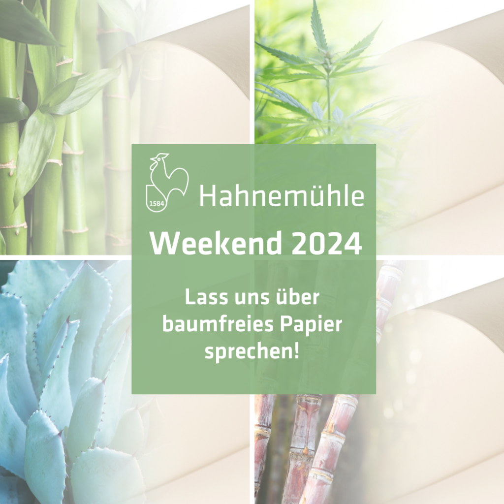 Vortrag beim Hahnemühle Weekend im Haus des Papiers, Berlin, zu baumfreien Papieren aus Bambus, Hanf, Agave, Zuckerrohr