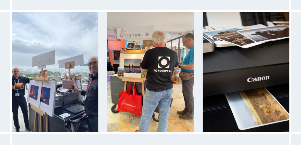 Hahnemühle ist Partner für Fine Art Prints und Fotodrucke auf dem Oberstdorfer Fotogipfel und präsentiert Bilder auf nachhaltigen Inkjet- und Fotopapieren