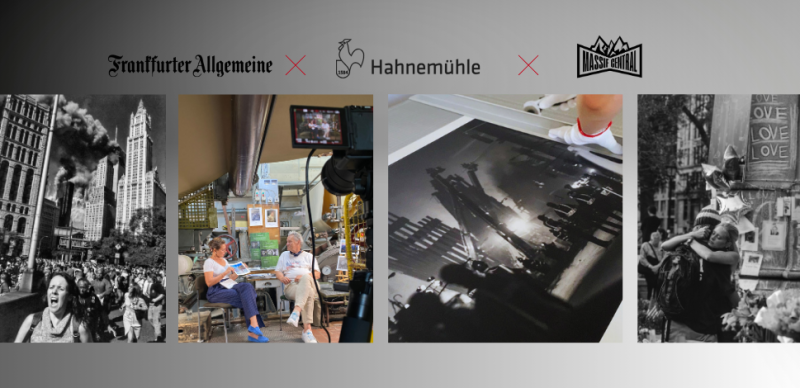 Bilder vom 11. September 2001, den Anschlägen auf das World Trade Center, Ruinen der Twin Towers und Hoffnung durch Zusammenhalt